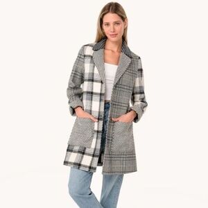 Lovestitch Darby Patchwork Plaid Coat